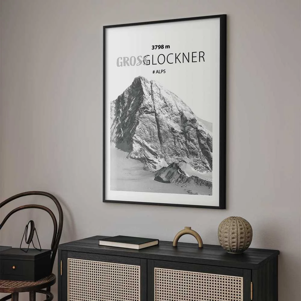 Artgeist Plakatas - Majestic mountain peak Glosslockner mountain crown mountain landscape
