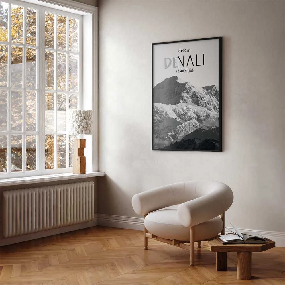 Artgeist Plakatas - Majestic mountain peak Denali mountain crown mountain landscape