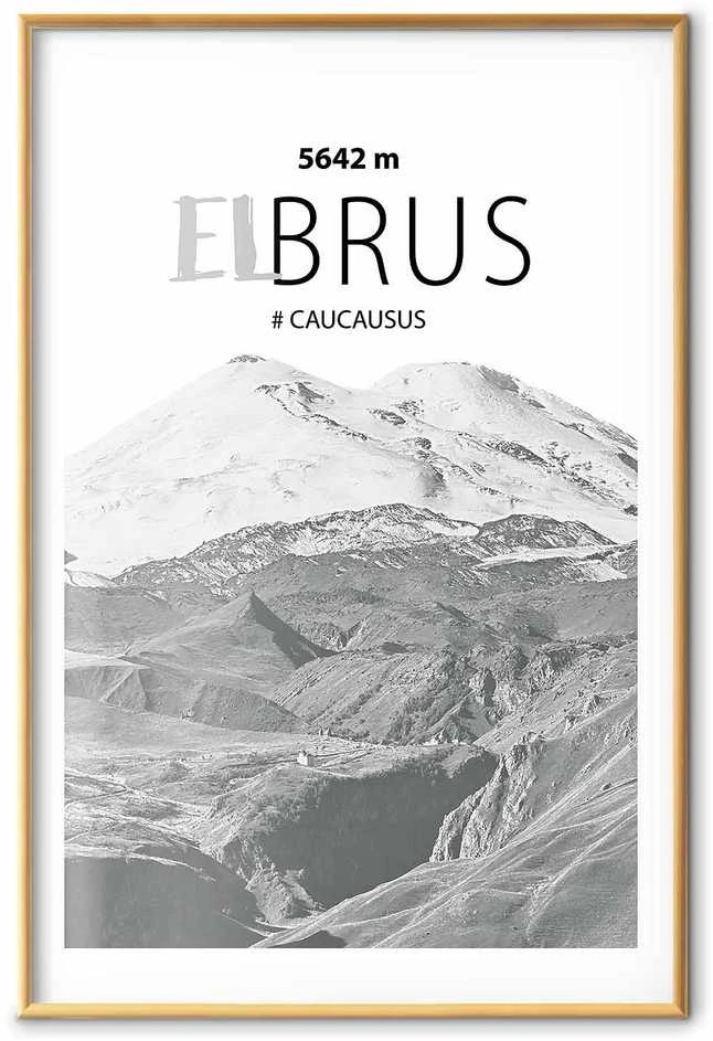 Artgeist Plakatas - Majestic mountain peak Elbrus mountain crown mountain landscape