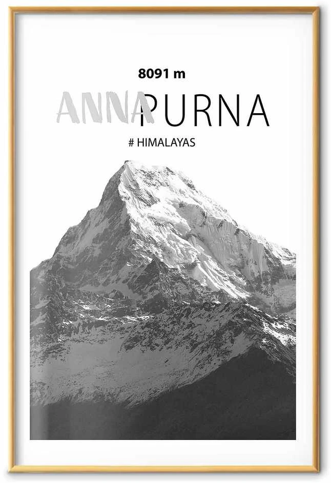 Artgeist Plakatas - Majestic mountain peak Annapurna mountain crown mountain landscape