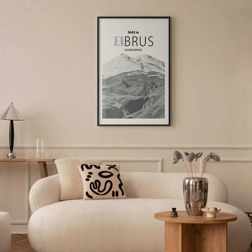 Artgeist Plakatas - Majestic mountain peak Elbrus mountain crown mountain landscape