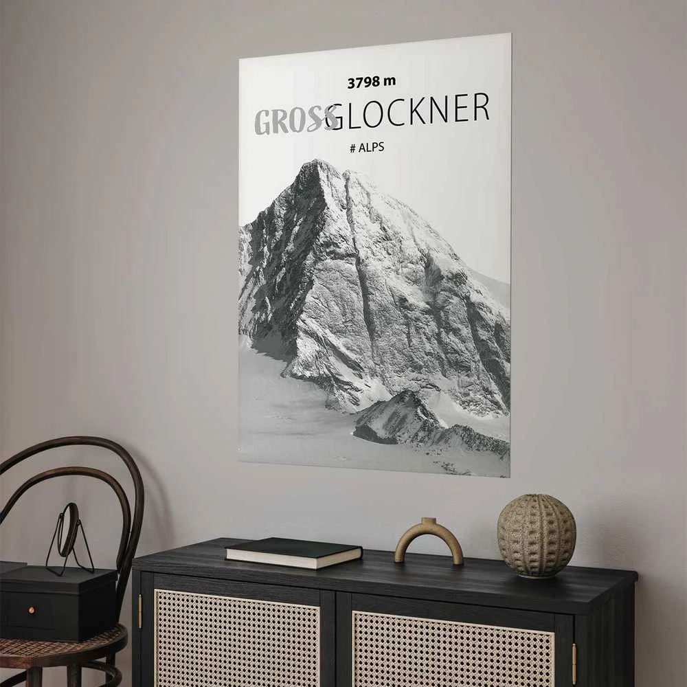 Artgeist Plakatas - Majestic mountain peak Glosslockner mountain crown mountain landscape