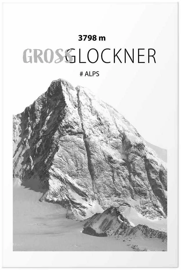 Artgeist Plakatas - Majestic mountain peak Glosslockner mountain crown mountain landscape
