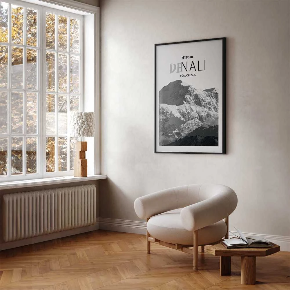 Artgeist Plakatas - Majestic mountain peak Denali mountain crown mountain landscape
