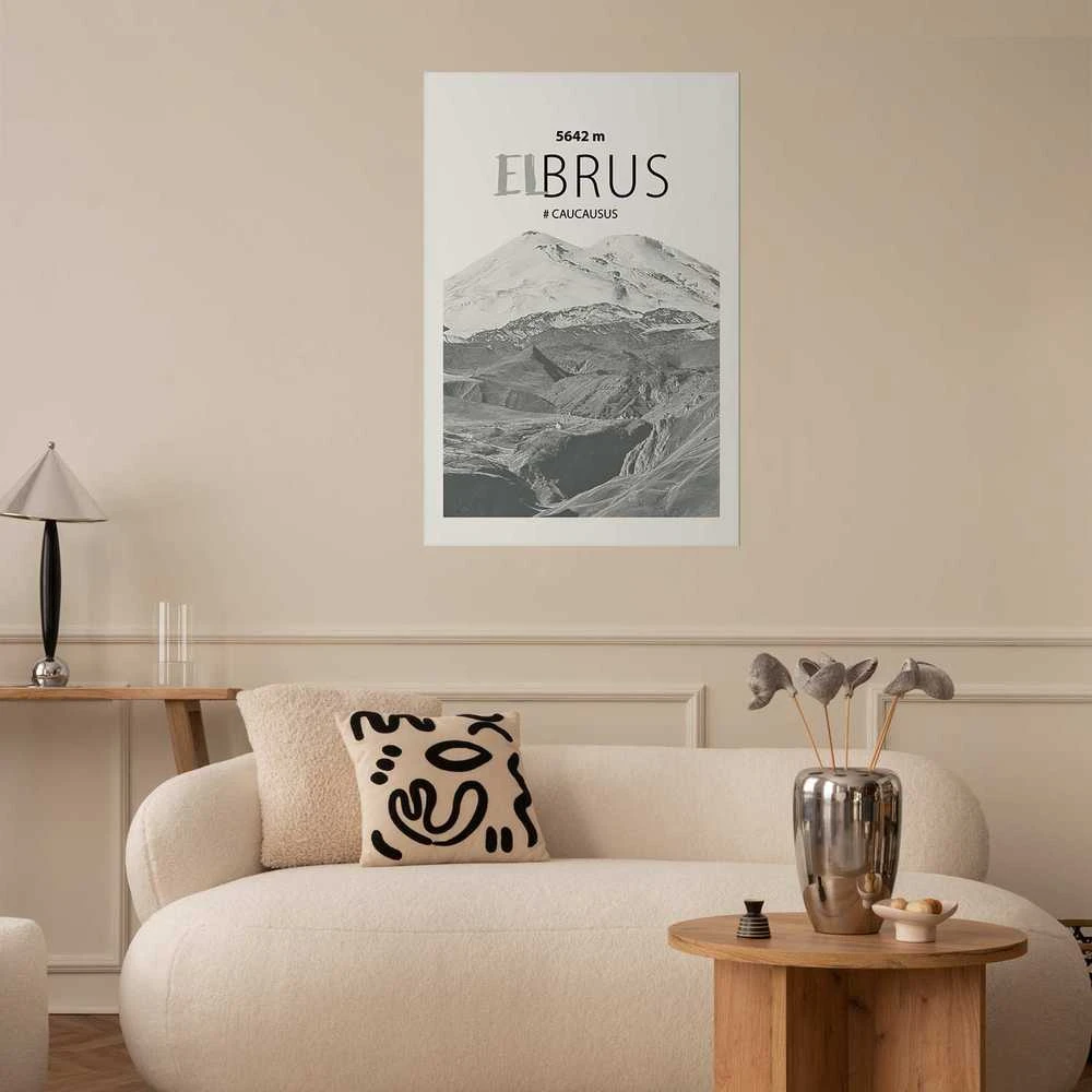 Artgeist Plakatas - Majestic mountain peak Elbrus mountain crown mountain landscape