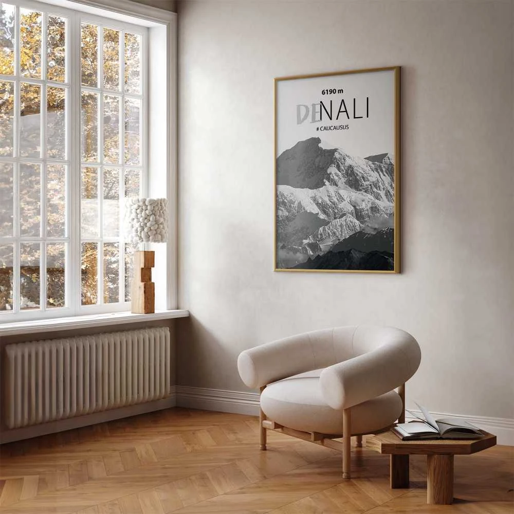 Artgeist Plakatas - Majestic mountain peak Denali mountain crown mountain landscape