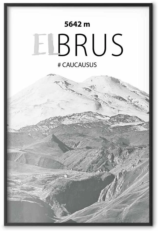 Artgeist Plakatas - Majestic mountain peak Elbrus mountain crown mountain landscape