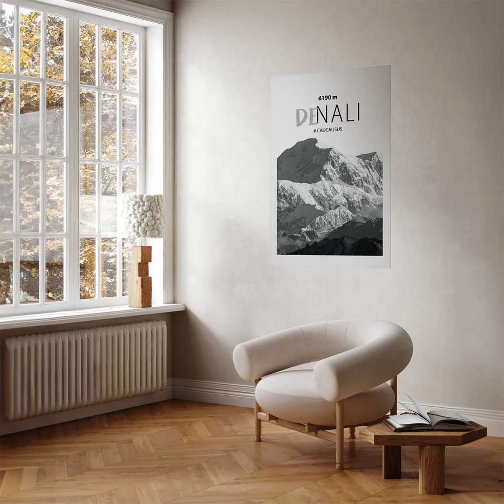Artgeist Plakatas - Majestic mountain peak Denali mountain crown mountain landscape
