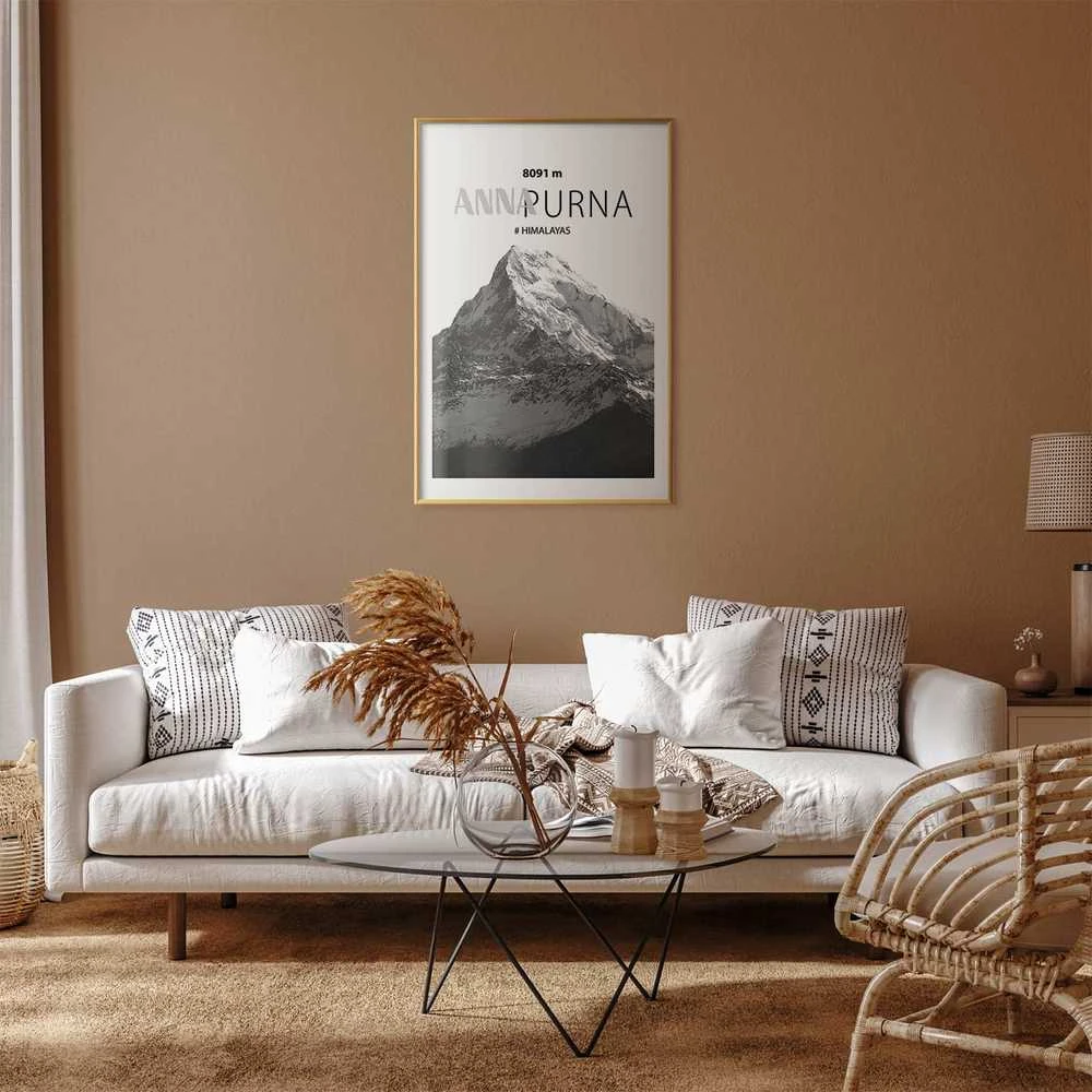 Artgeist Plakatas - Majestic mountain peak Annapurna mountain crown mountain landscape