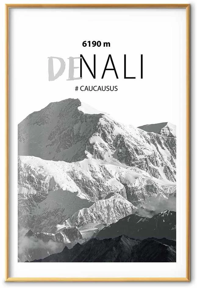 Artgeist Plakatas - Majestic mountain peak Denali mountain crown mountain landscape