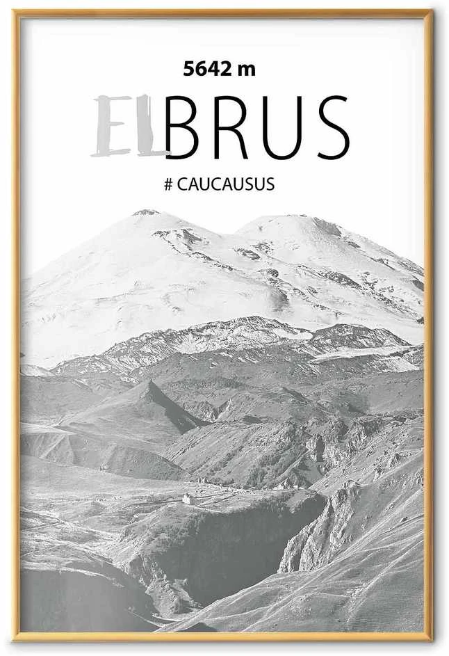 Artgeist Plakatas - Majestic mountain peak Elbrus mountain crown mountain landscape
