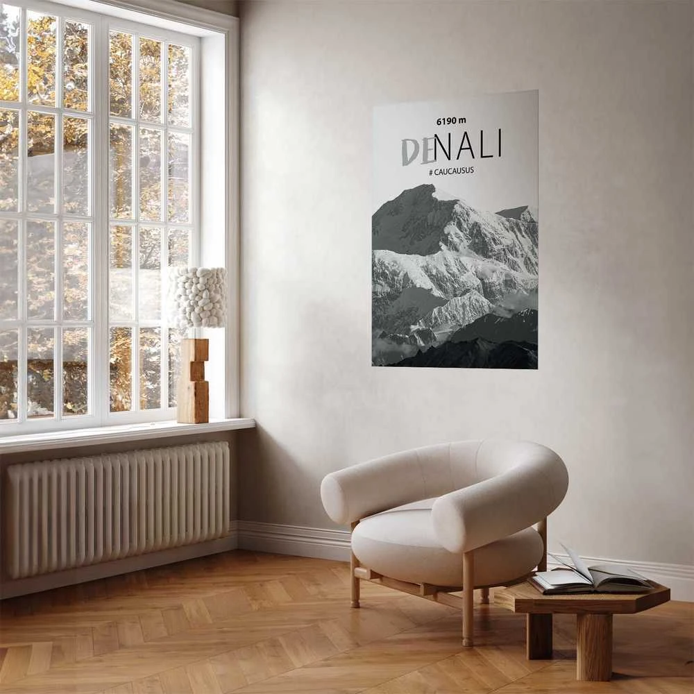 Artgeist Plakatas - Majestic mountain peak Denali mountain crown mountain landscape