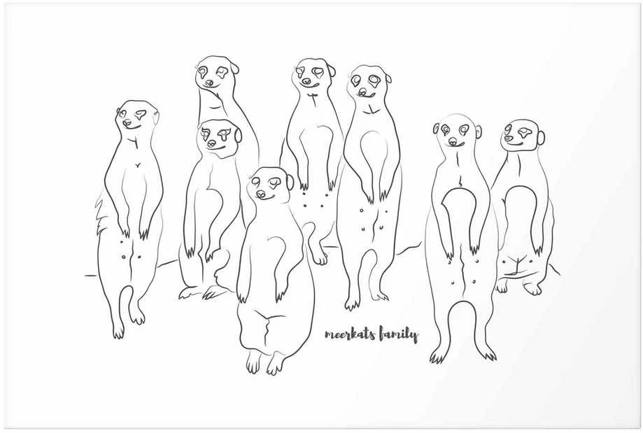 Artgeist Plakatas - Meerkat Family