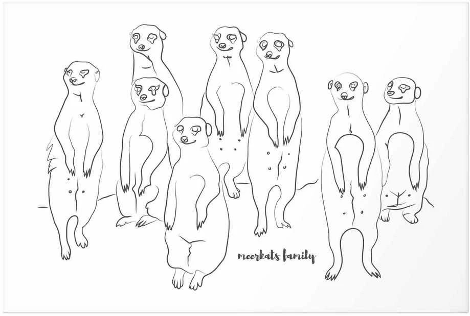 Artgeist Plakatas - Meerkat Family
