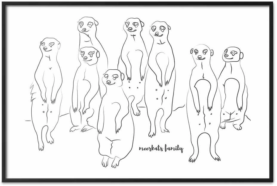 Artgeist Plakatas - Meerkat Family
