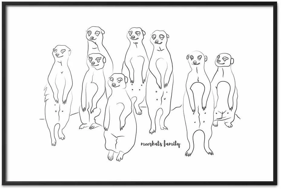 Artgeist Plakatas - Meerkat Family