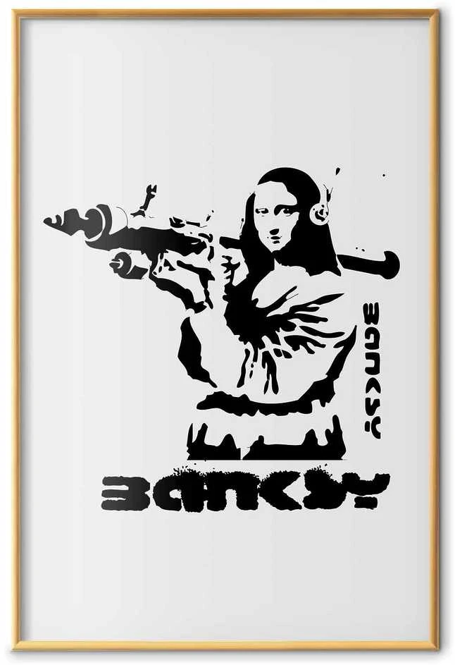Artgeist Plakatas - Mona Lisa with a Bazooka