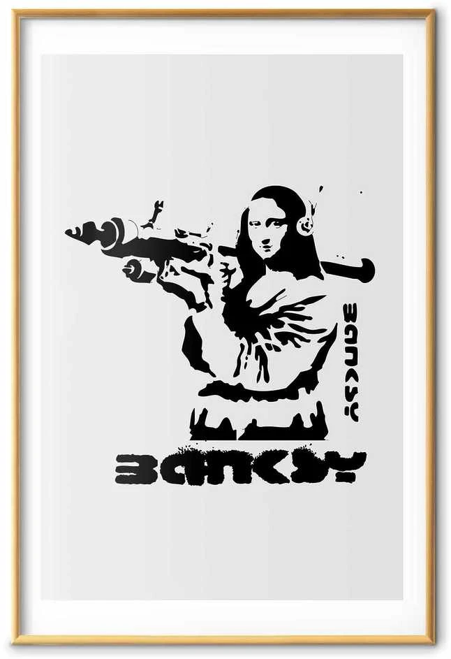 Artgeist Plakatas - Mona Lisa with a Bazooka