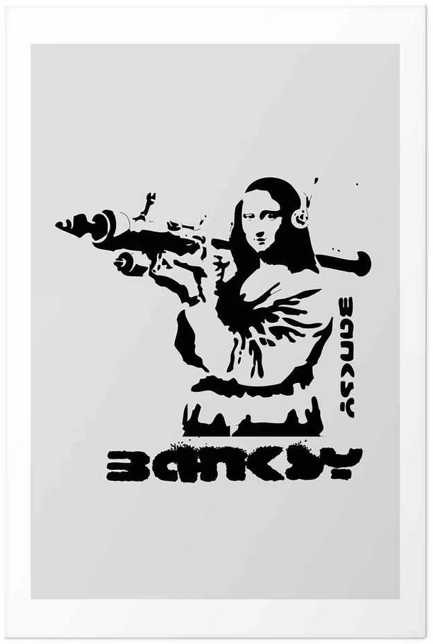 Artgeist Plakatas - Mona Lisa with a Bazooka