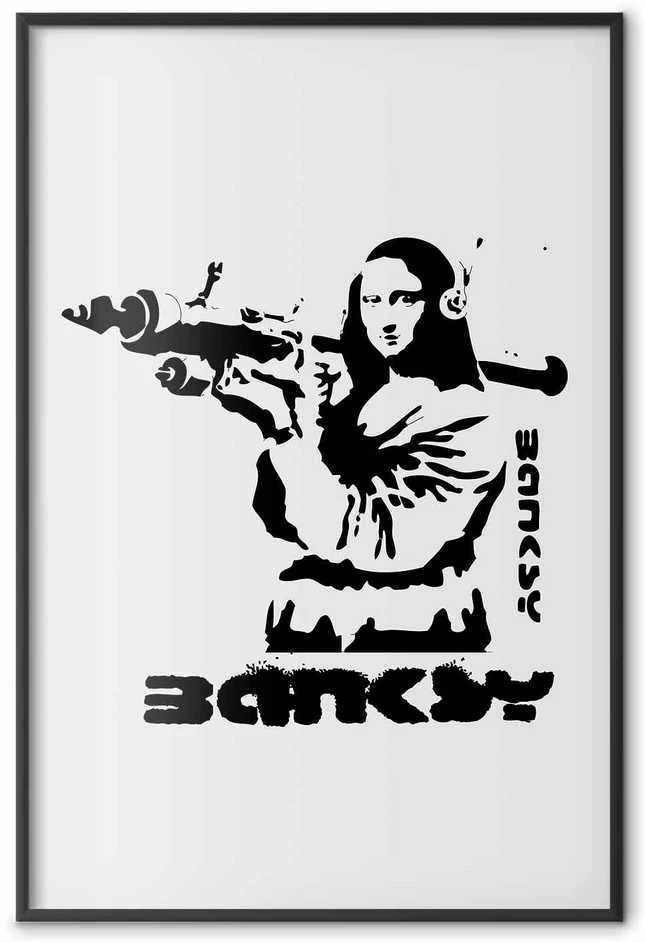 Artgeist Plakatas - Mona Lisa with a Bazooka