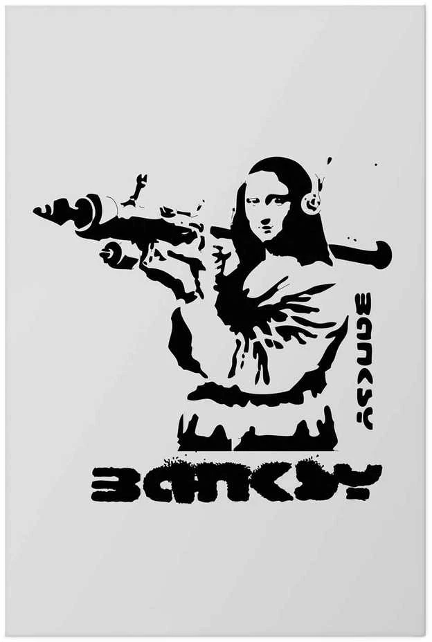 Artgeist Plakatas - Mona Lisa with a Bazooka
