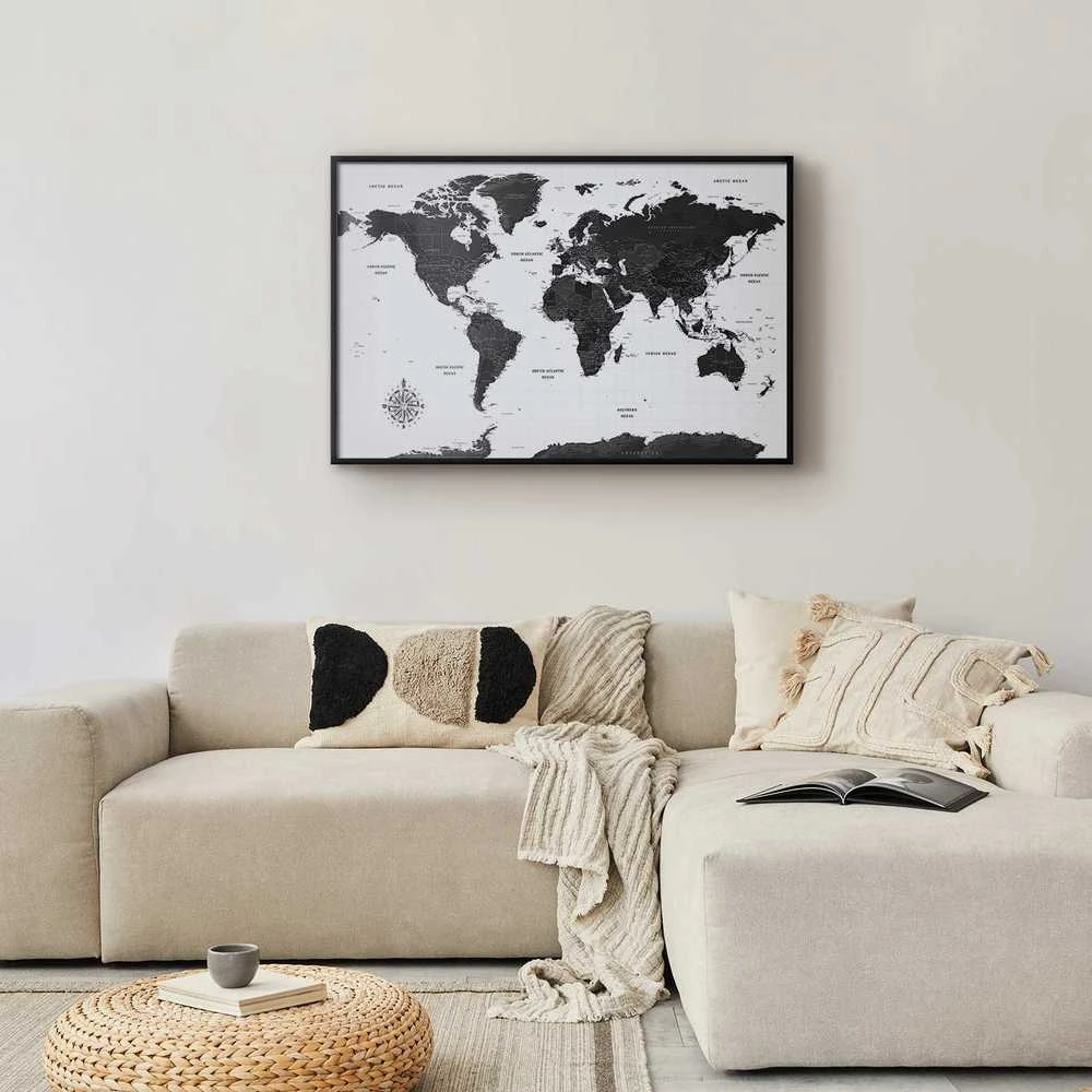 Artgeist Plakatas - Monochromatic Map