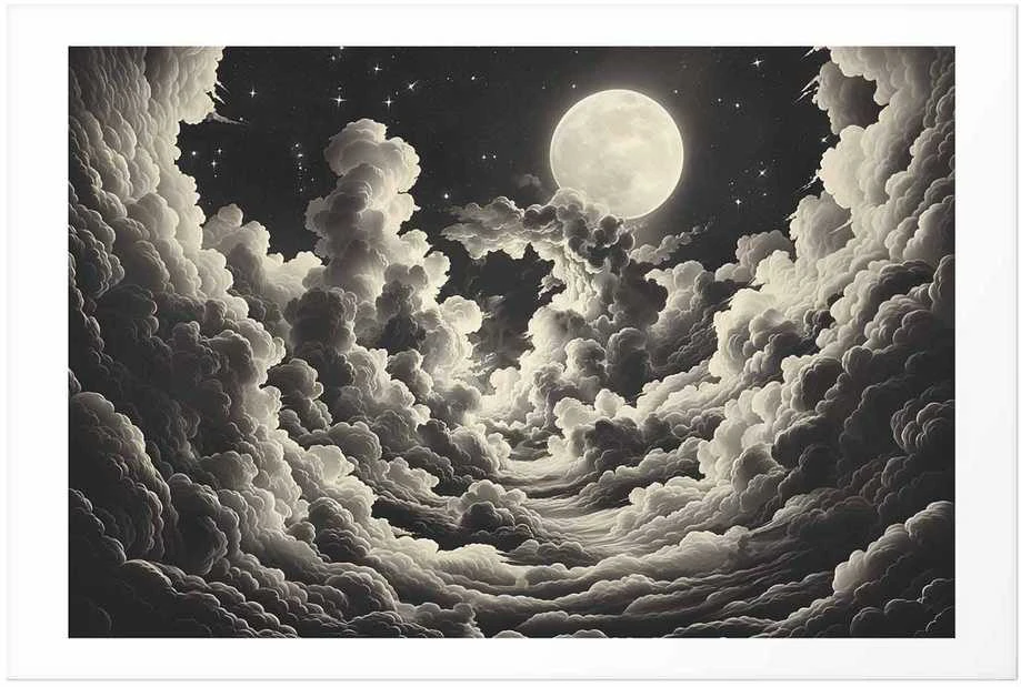 Artgeist Plakatas - Moon and Stars Singing Among the Great Clouds