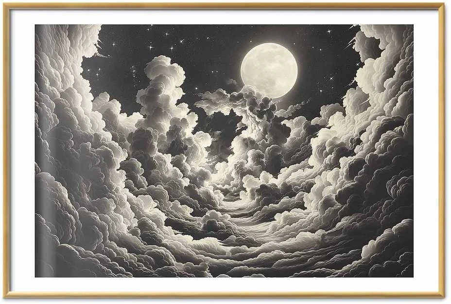 Artgeist Plakatas - Moon and Stars Singing Among the Great Clouds