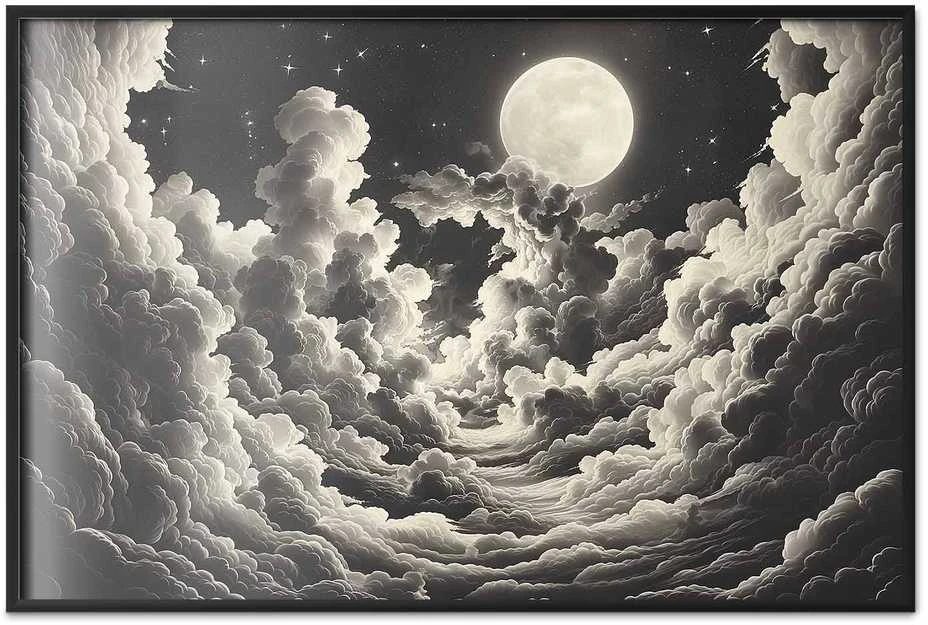 Artgeist Plakatas - Moon and Stars Singing Among the Great Clouds