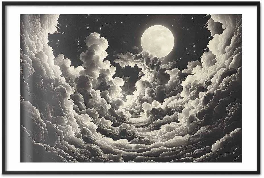 Artgeist Plakatas - Moon and Stars Singing Among the Great Clouds