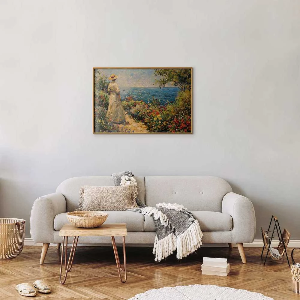 Artgeist Plakatas - Nostalgic impression - a pensive woman contemplating