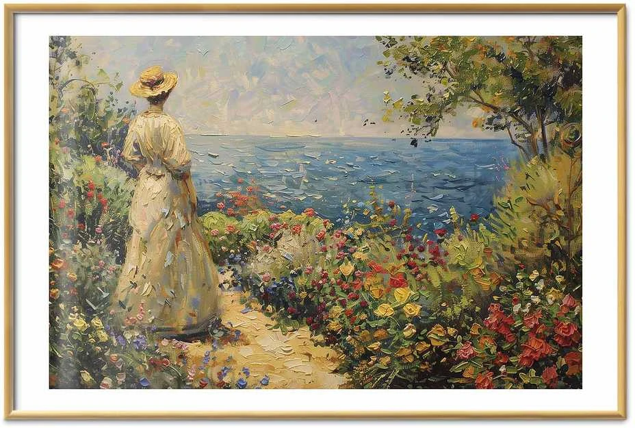 Artgeist Plakatas - Nostalgic impression - a pensive woman contemplating