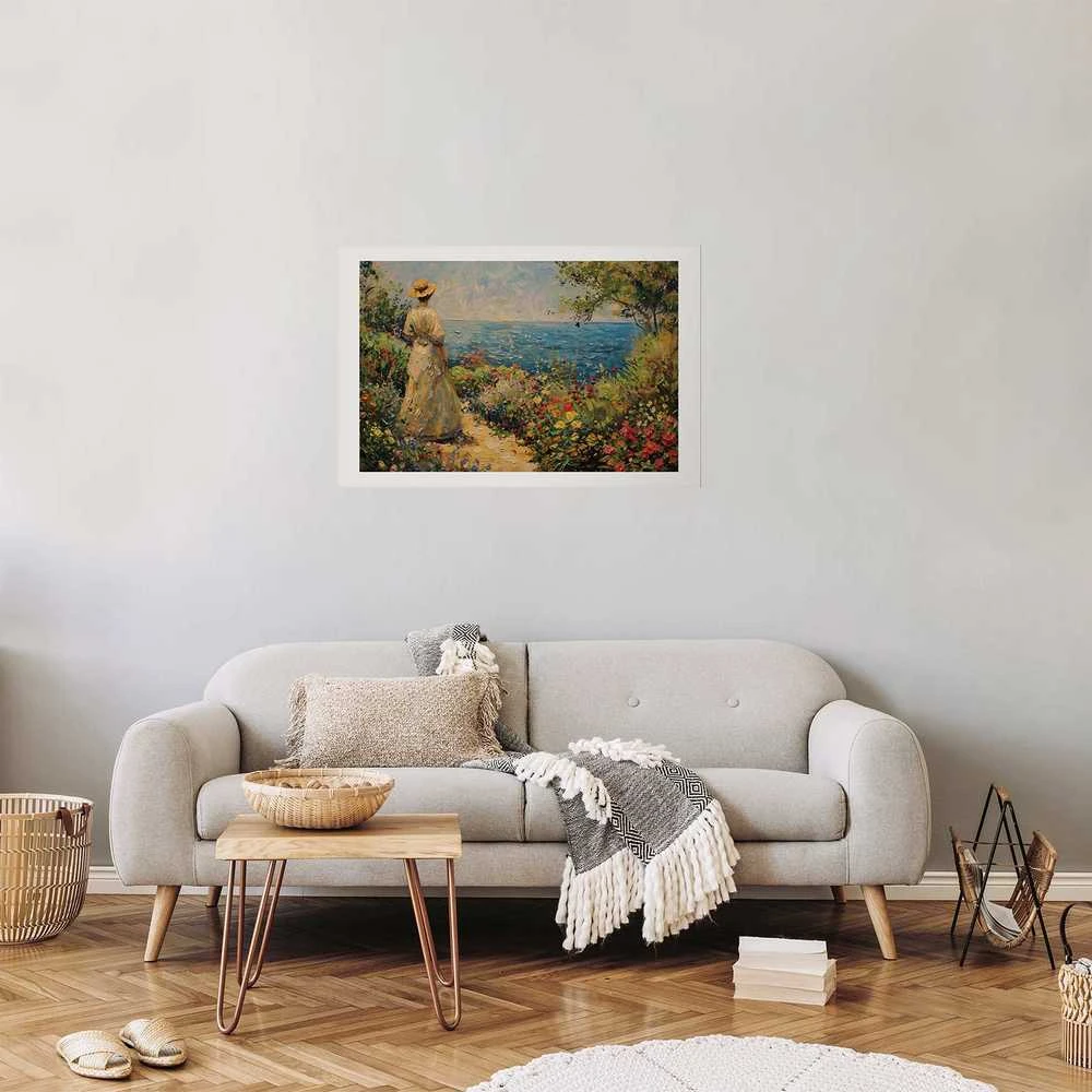 Artgeist Plakatas - Nostalgic impression - a pensive woman contemplating