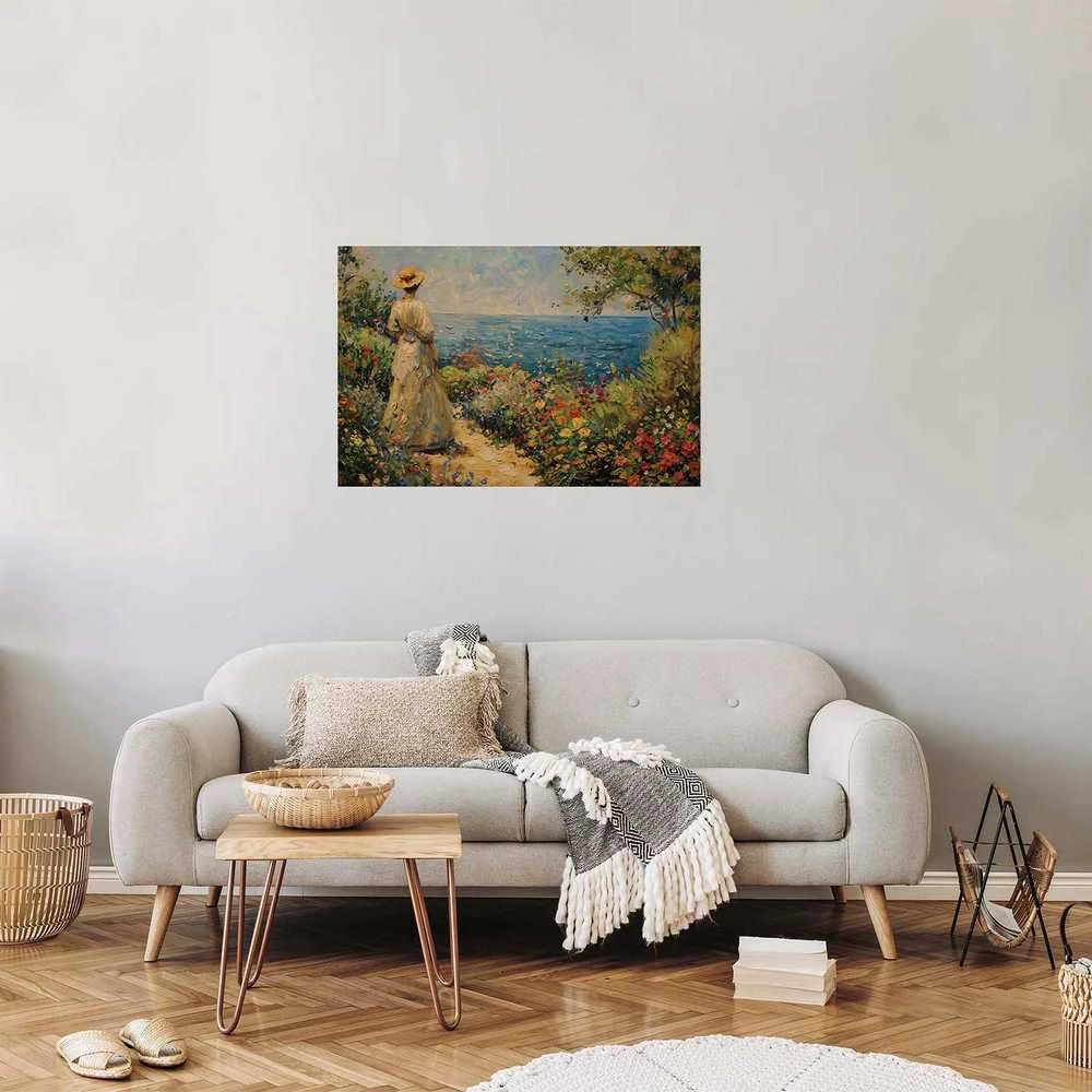 Artgeist Plakatas - Nostalgic impression - a pensive woman contemplating