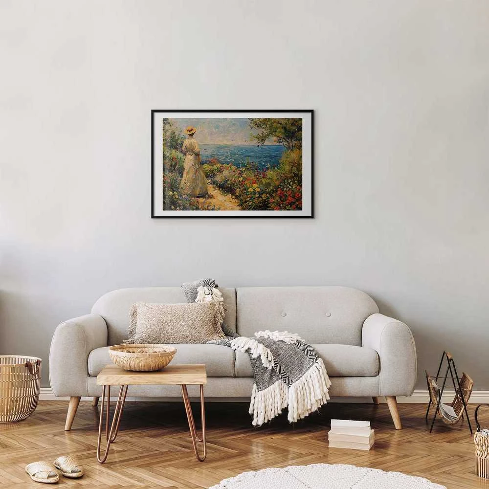 Artgeist Plakatas - Nostalgic impression - a pensive woman contemplating