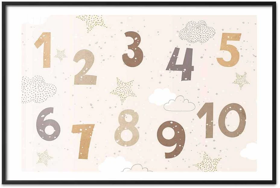Artgeist Plakatas - Numbers with Falling Snow
