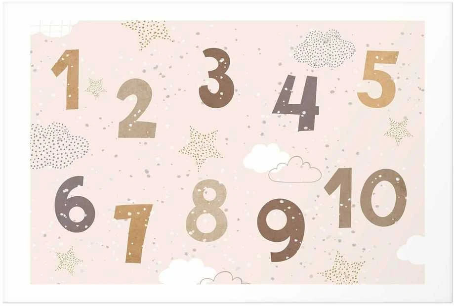 Artgeist Plakatas - Numbers with Falling Snow