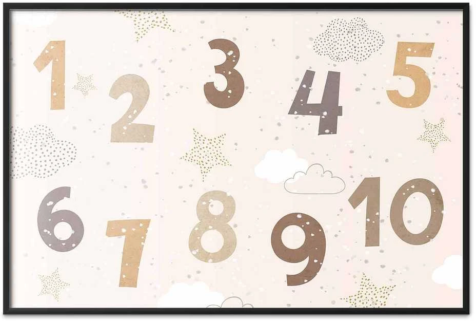 Artgeist Plakatas - Numbers with Falling Snow