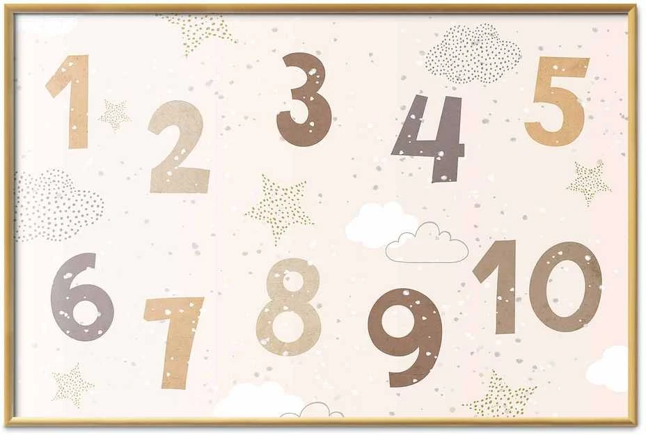Artgeist Plakatas - Numbers with Falling Snow