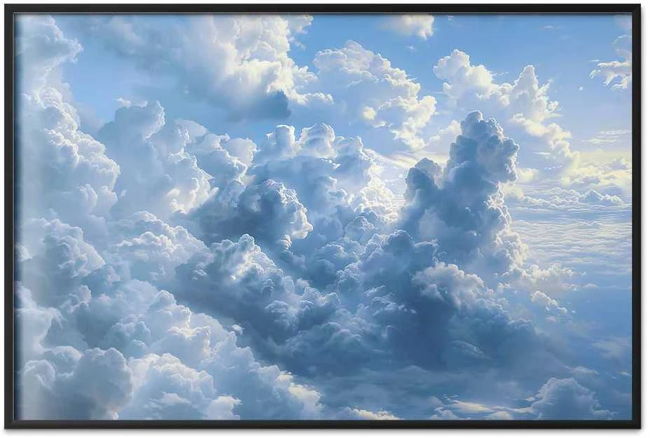 Artgeist Plakatas - Ocean in the Air: Waving Clouds Reflecting Morning Light