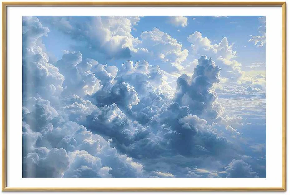 Artgeist Plakatas - Ocean in the Air: Waving Clouds Reflecting Morning Light