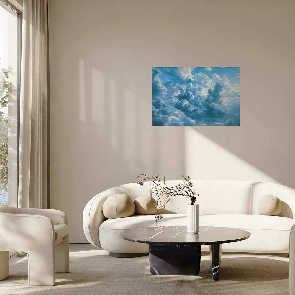 Artgeist Plakatas - Ocean in the Air: Waving Clouds Reflecting Morning Light