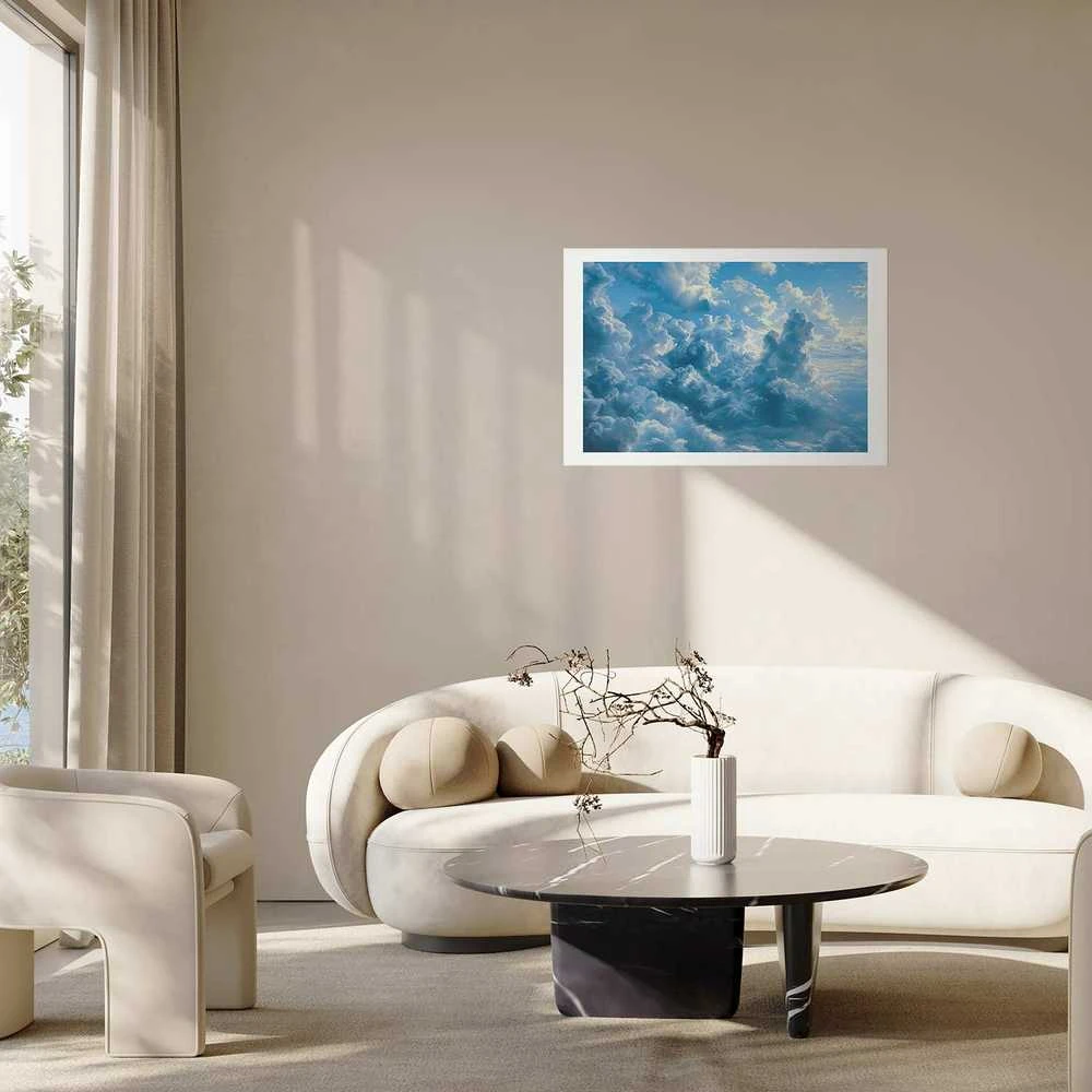Artgeist Plakatas - Ocean in the Air: Waving Clouds Reflecting Morning Light