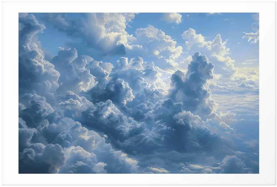 Artgeist Plakatas - Ocean in the Air: Waving Clouds Reflecting Morning Light