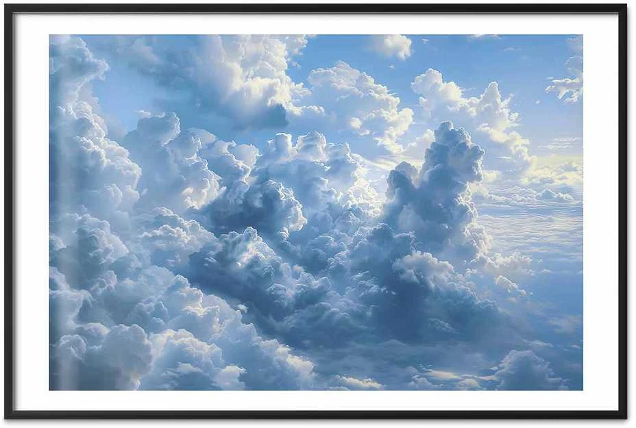 Artgeist Plakatas - Ocean in the Air: Waving Clouds Reflecting Morning Light