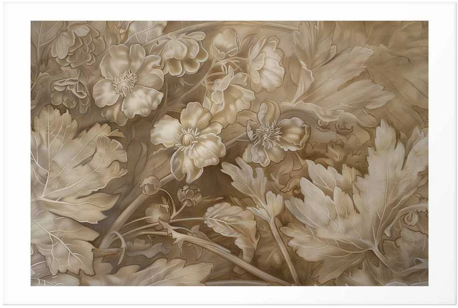 Artgeist Plakatas - Ornamental Floral Carvings