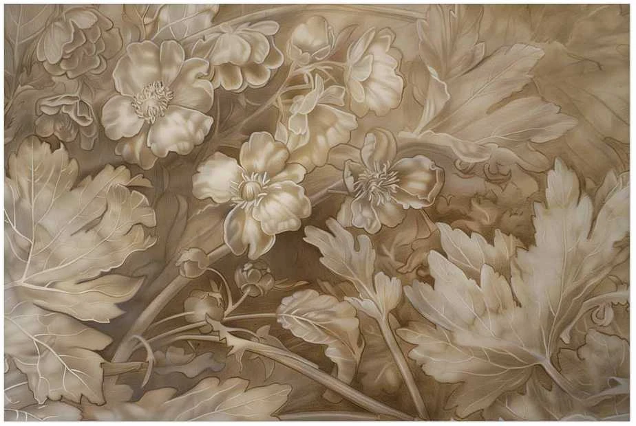 Artgeist Plakatas - Ornamental Floral Carvings