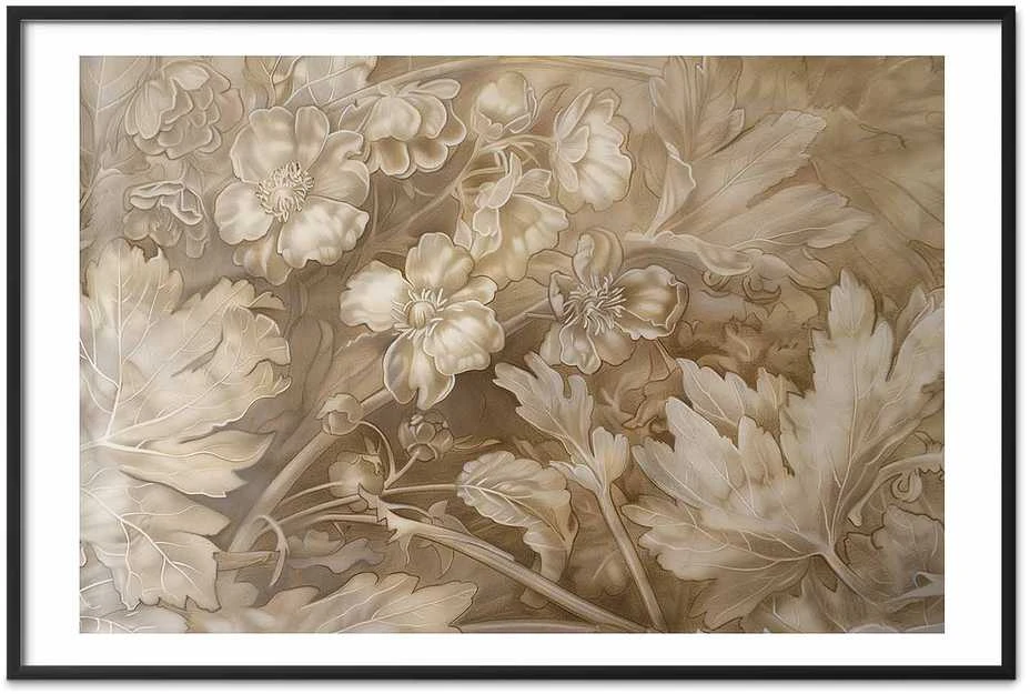 Artgeist Plakatas - Ornamental Floral Carvings