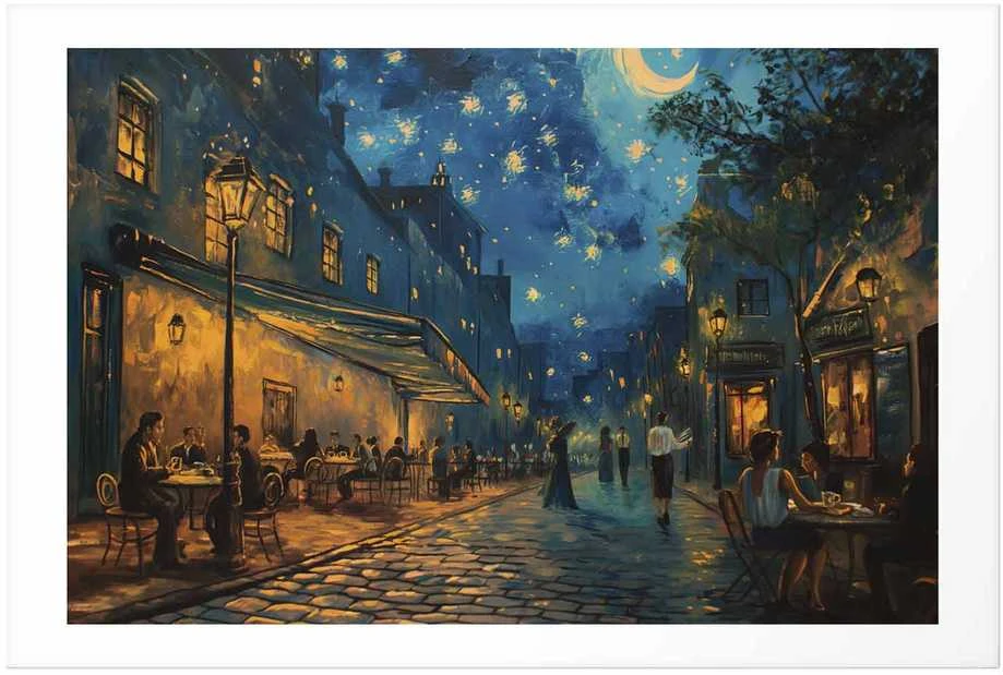 Artgeist Plakatas - Paris street – a painting inspired by Vincent van Gogh's style