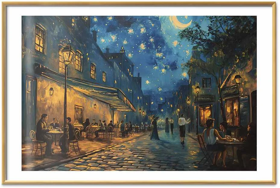 Artgeist Plakatas - Paris street – a painting inspired by Vincent van Gogh's style